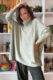 Beyond Terry Oversized Cowl Knit Pistachio Marl 